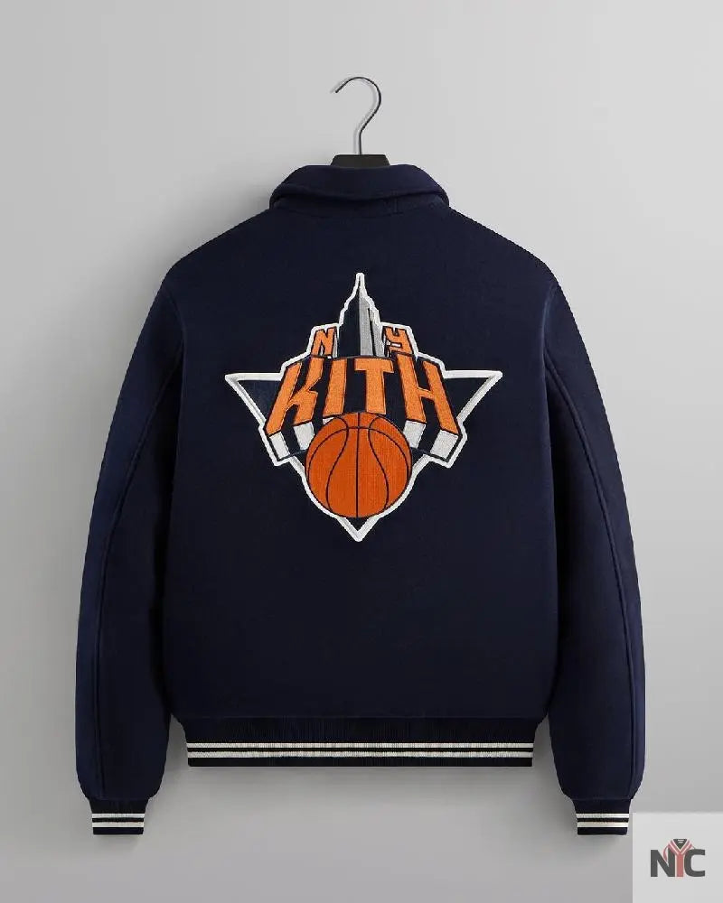Kith For The New York Knicks Empire Wool Coaches Jacket NYC Jackets