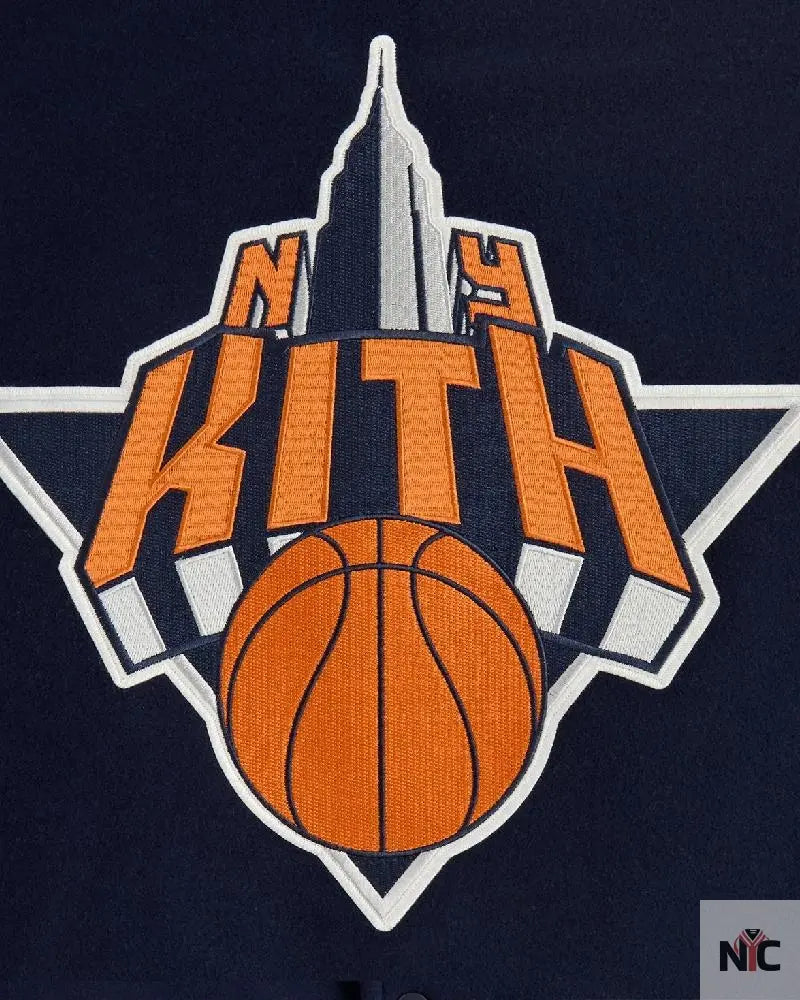 Kith For The New York Knicks Empire Wool Coaches Jacket NYC Jackets