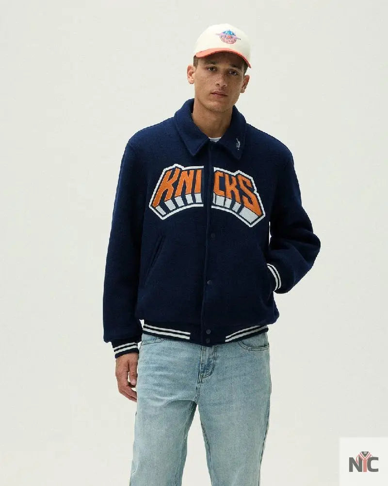 Kith For The New York Knicks Empire Wool Coaches Jacket NYC Jackets
