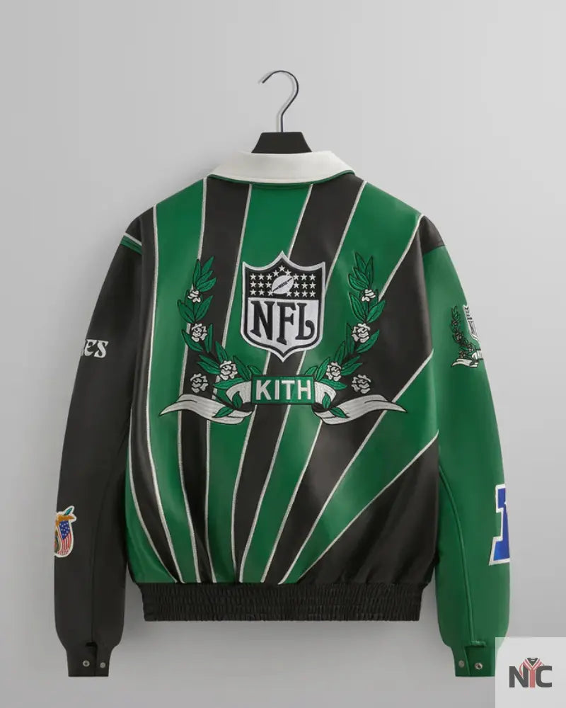 Kith & Jeff Hamilton for the NFL: Eagles Leather Varsity Jacket NYC Jackets