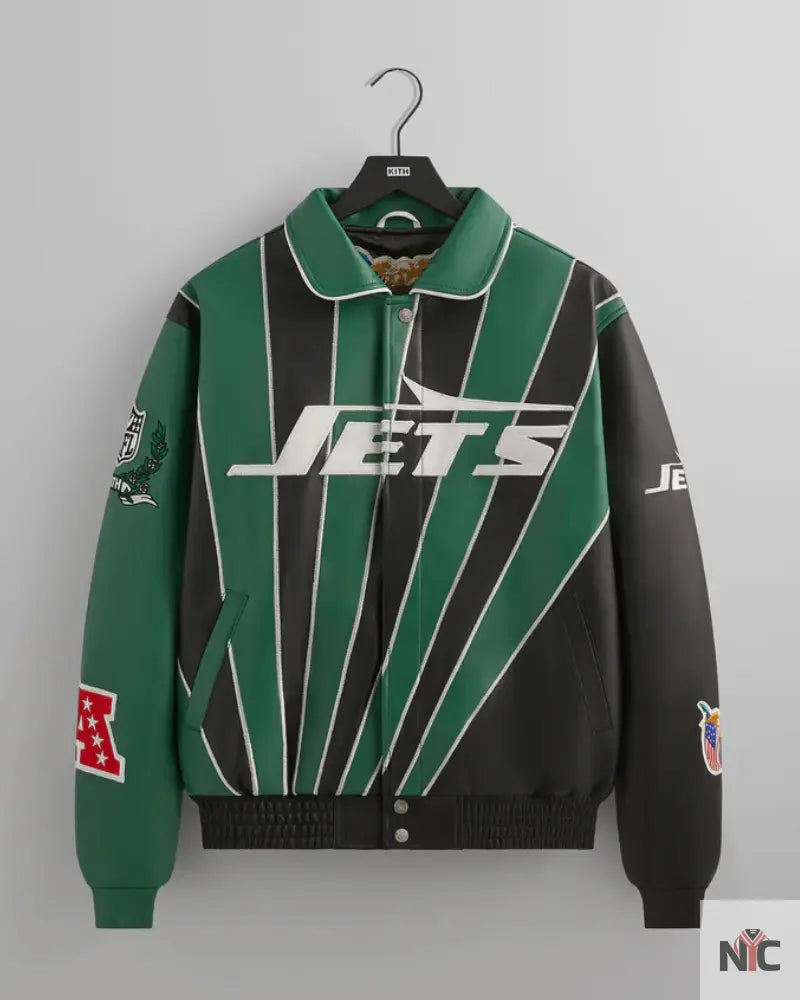 Kith & Jeff Hamilton for the NFL: Jets Leather Varsity Jacket NYC Jackets