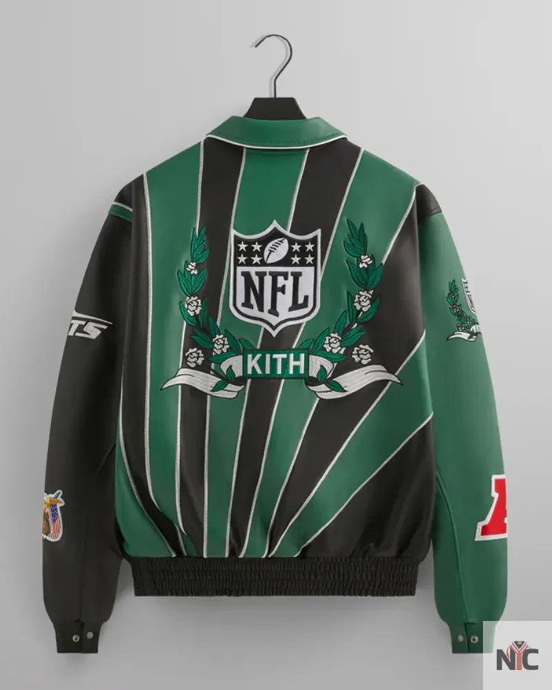 Kith & Jeff Hamilton for the NFL: Jets Leather Varsity Jacket NYC Jackets