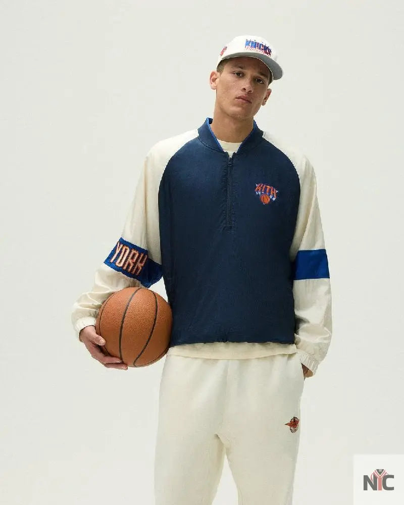 Kith for the New York Knicks Nylon Quarter Zip NYC Jackets