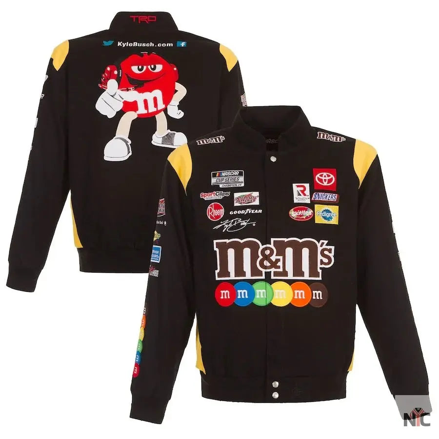 Kyle Busch M&Ms Full-Snap Twill Jacket NYC Jackets