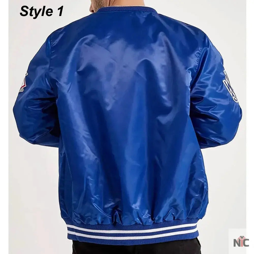 LA Dodgers National Royal Satin Jacket NYC Jackets
