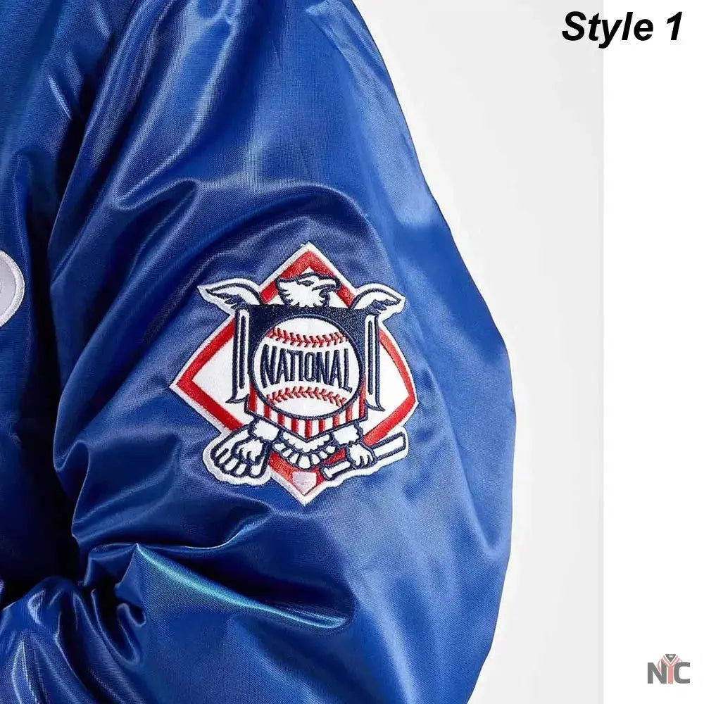 LA Dodgers National Royal Satin Jacket NYC Jackets