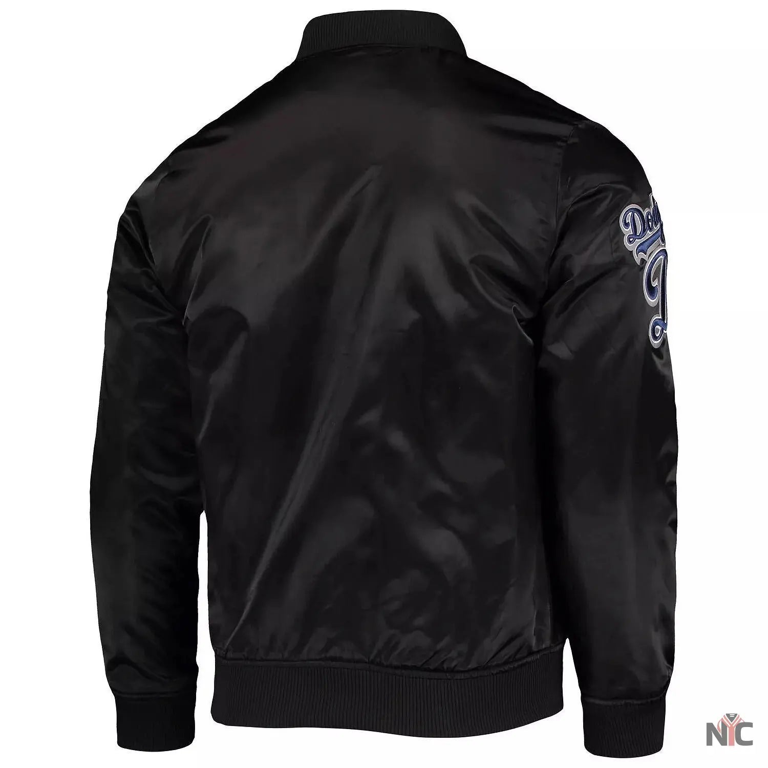 LA Dodgers Wordmark Black Varsity Jacket NYC Jackets