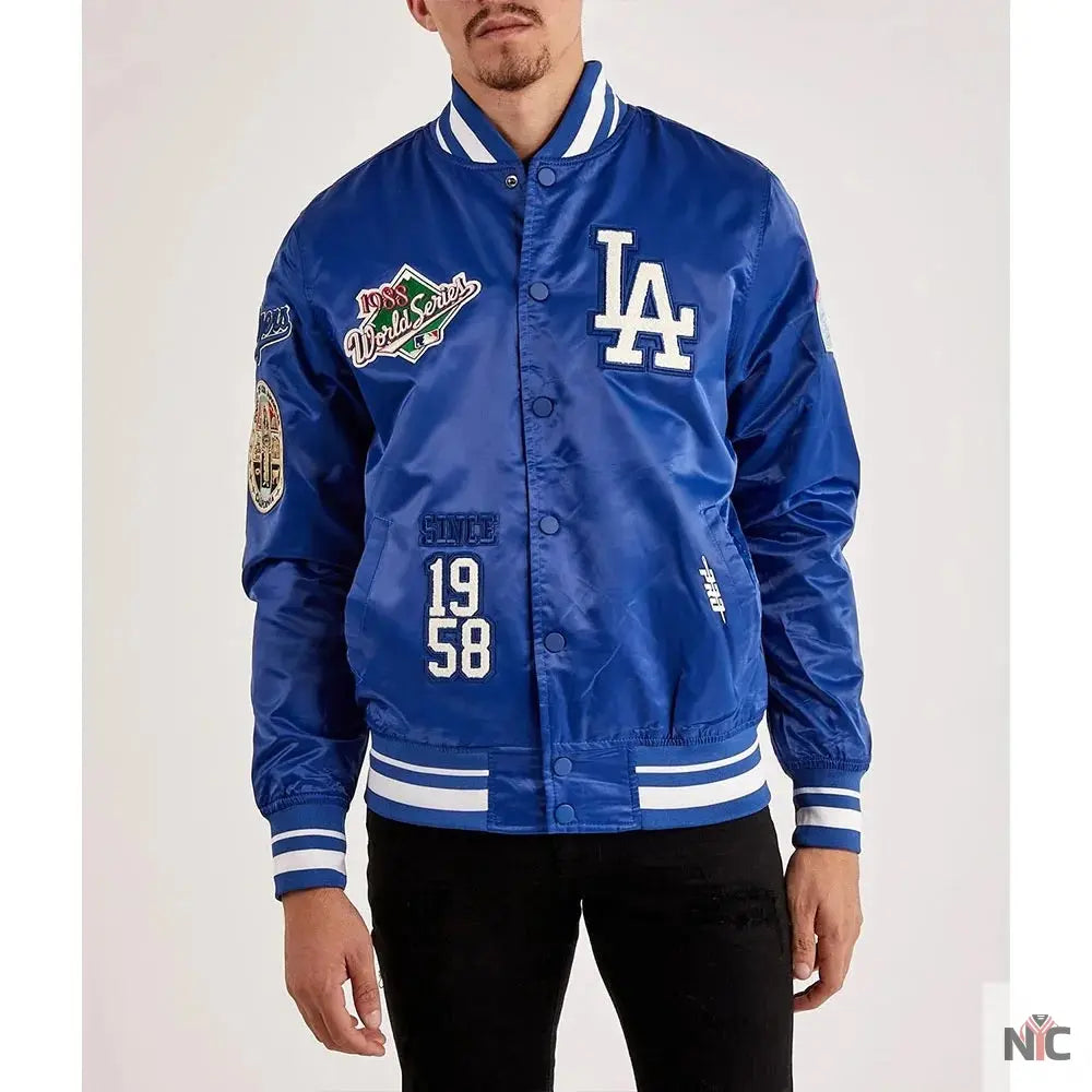 LA Dodgers World Series 1988 Varsity Satin Jacket NYC Jackets