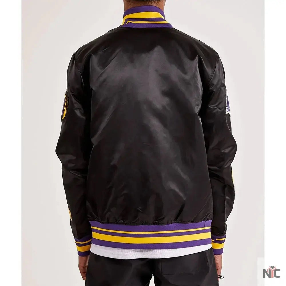 LA Lakers 17X Champions Varsity Satin Jacket NYC Jackets
