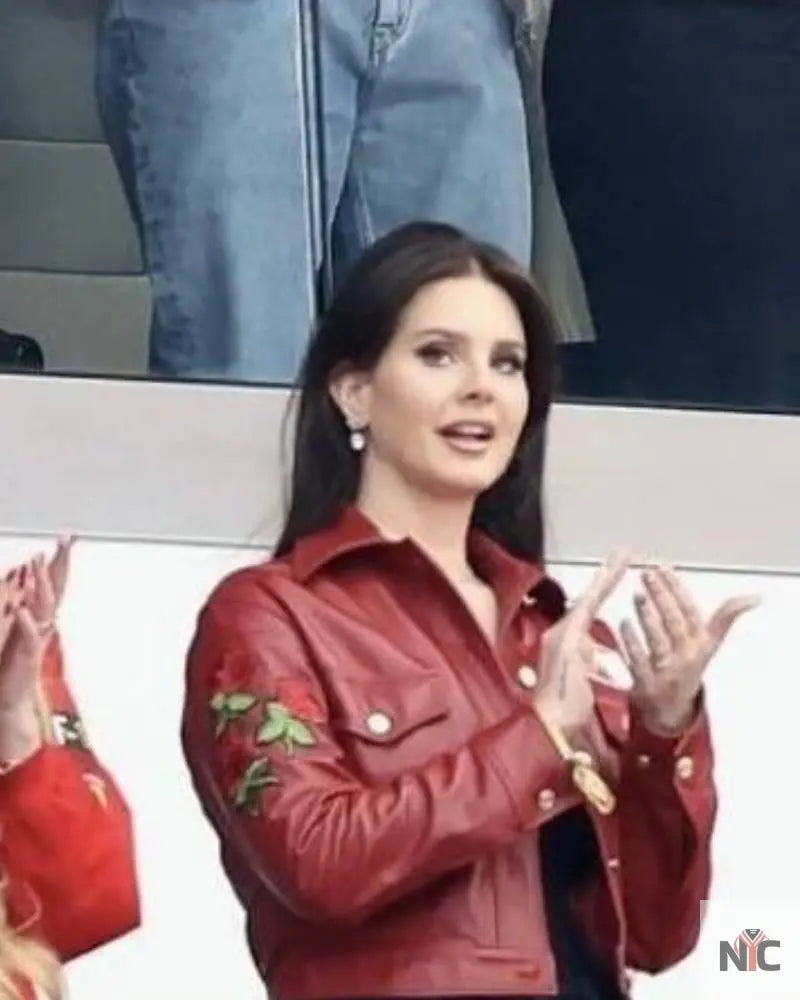 Lana Del Rey Super Bowl LVIII Red Jacket NYC Jackets