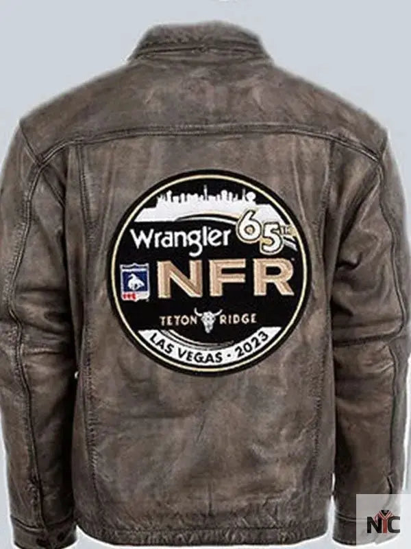 Las Vegas NFR Brown Leather Jacket NYC Jackets