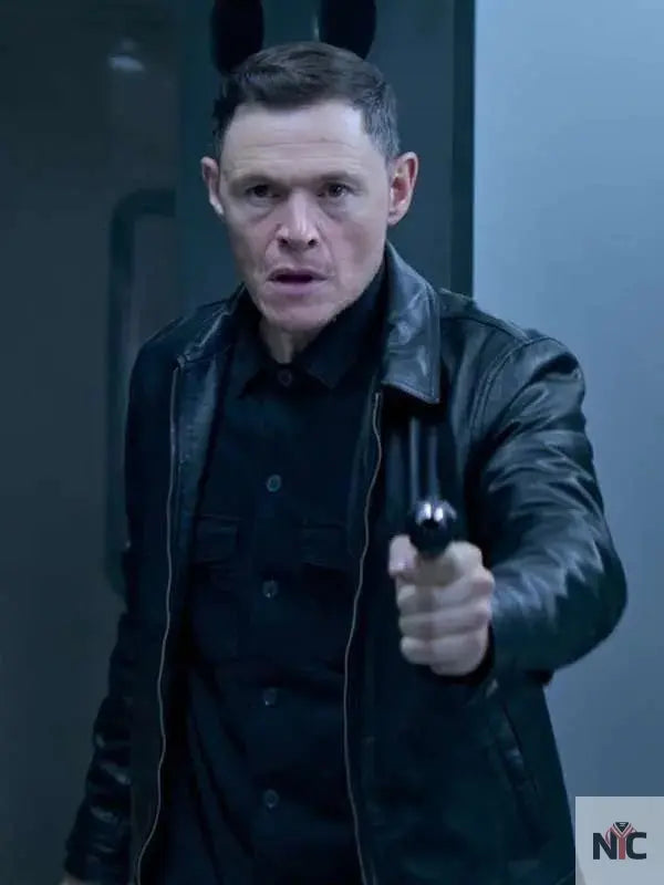 Lift 2024 Burn Gorman Black Leather Jacket NYC Jackets