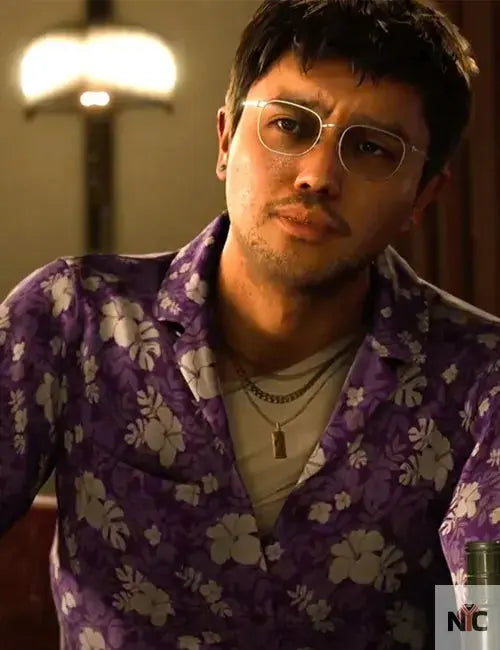 Like A Dragon Infinite Wealth Eric Tomizawa Purple Shirt NYC Jackets