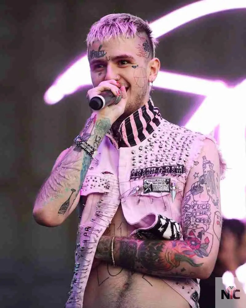 Lil Peep Pink Studded Vest NYC Jackets