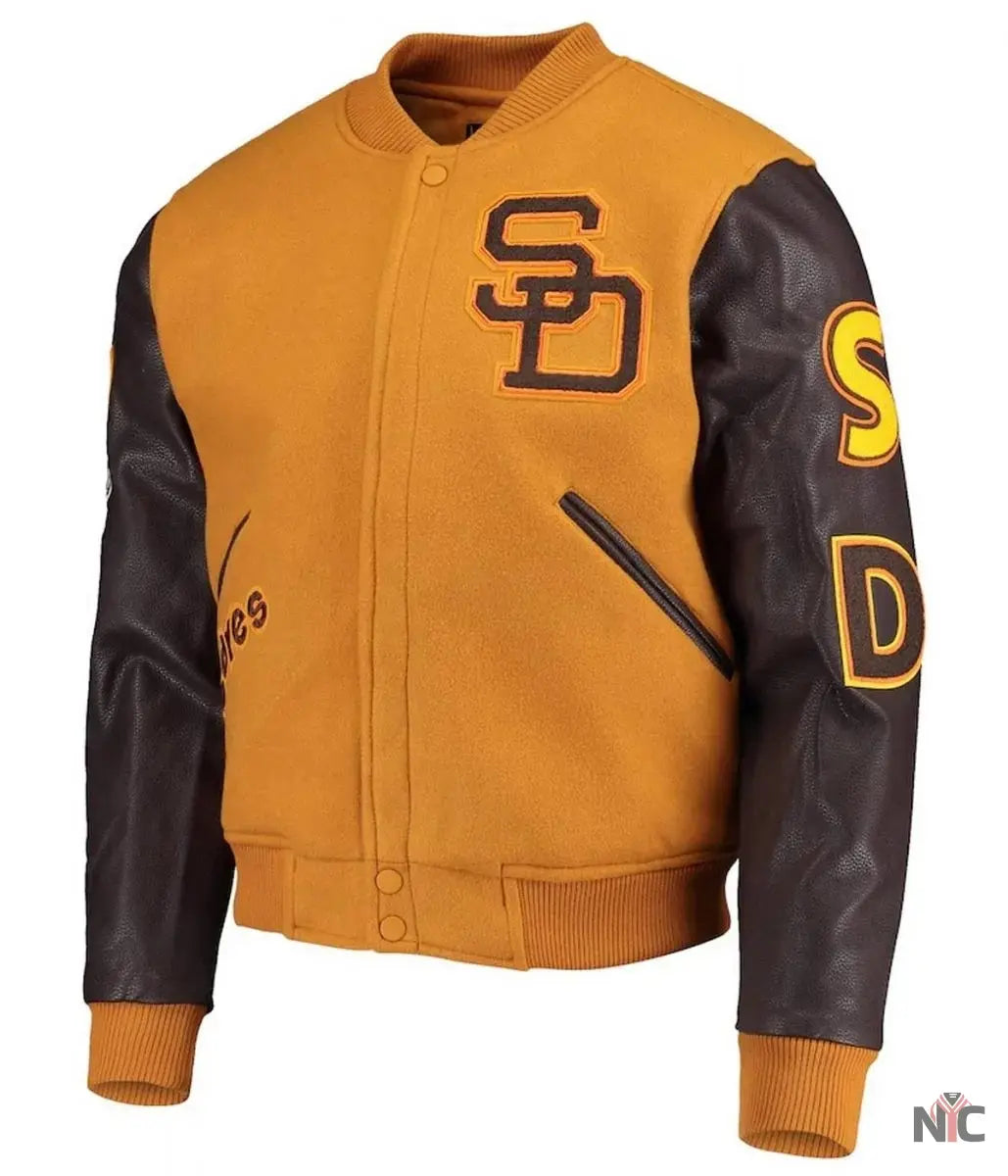 Logo San Diego Padres Full-Zip Varsity Jacket NYC Jackets