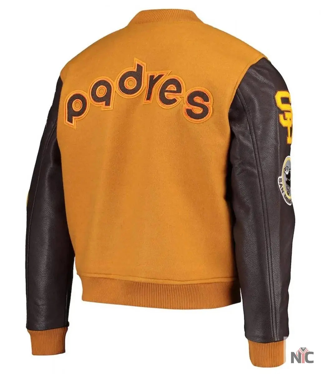 Logo San Diego Padres Full-Zip Varsity Jacket NYC Jackets
