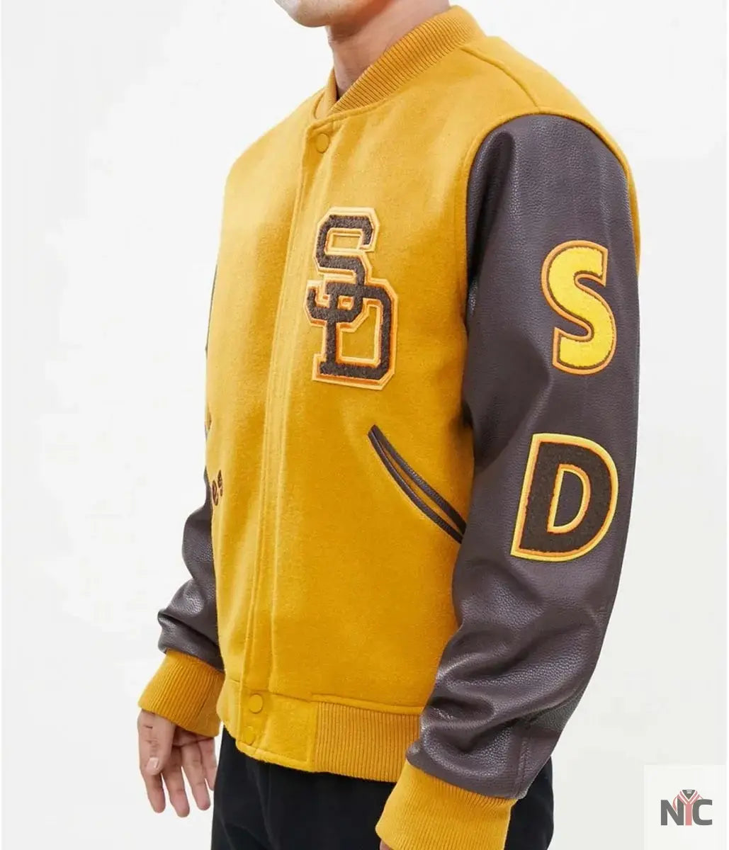 Logo San Diego Padres Full-Zip Varsity Jacket NYC Jackets