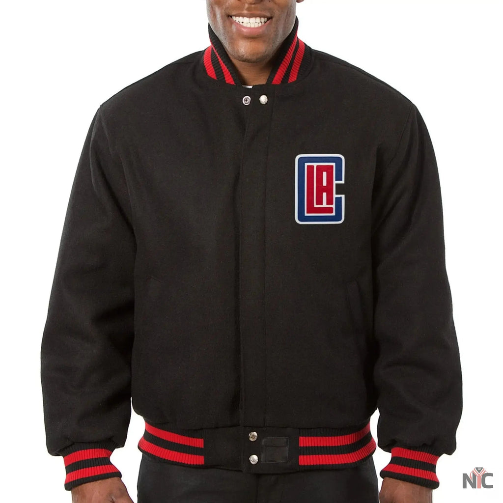 Los Angeles Clippers Black Wool Varsity Jacket NYC Jackets
