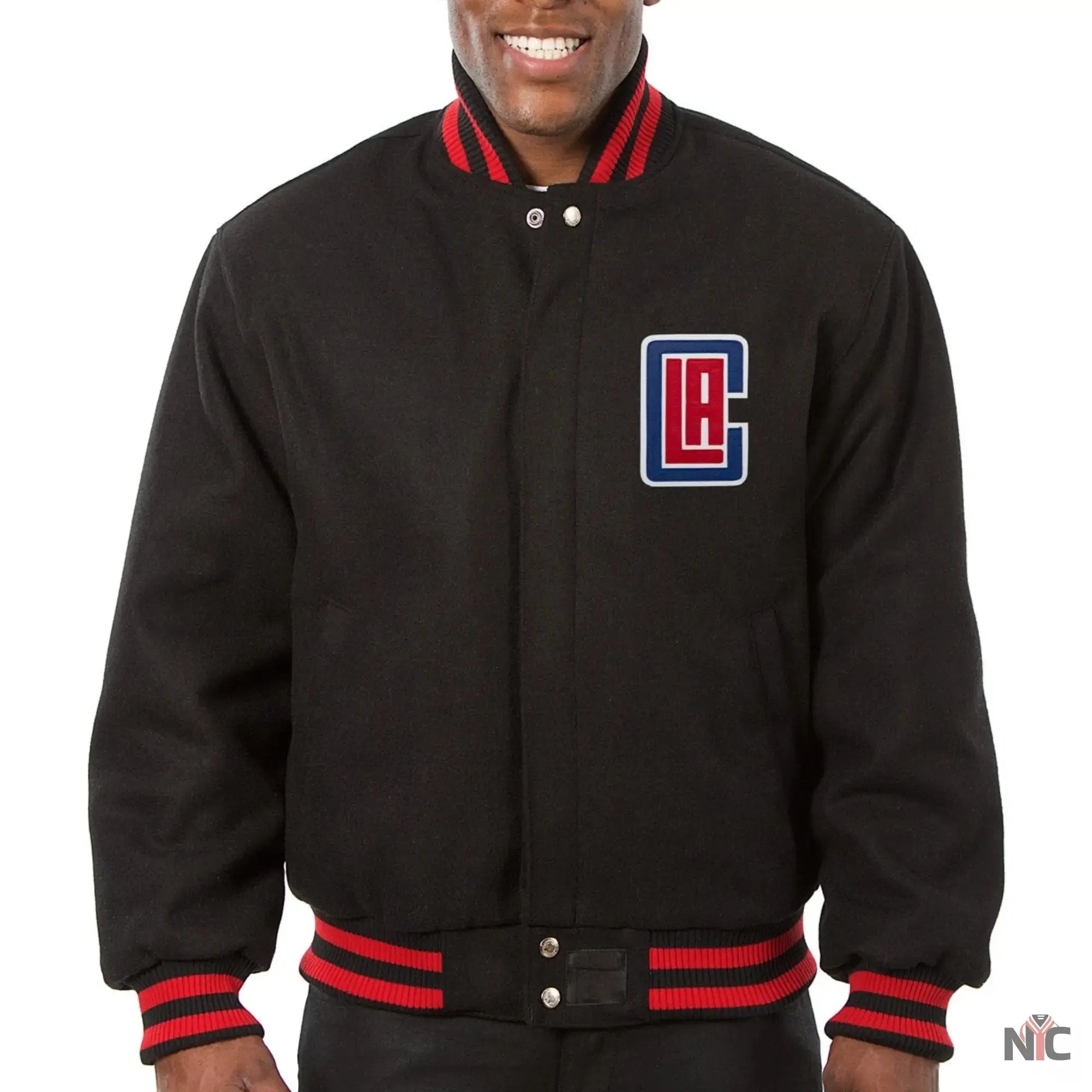 Los Angeles Clippers Black Wool Varsity Jacket NYC Jackets