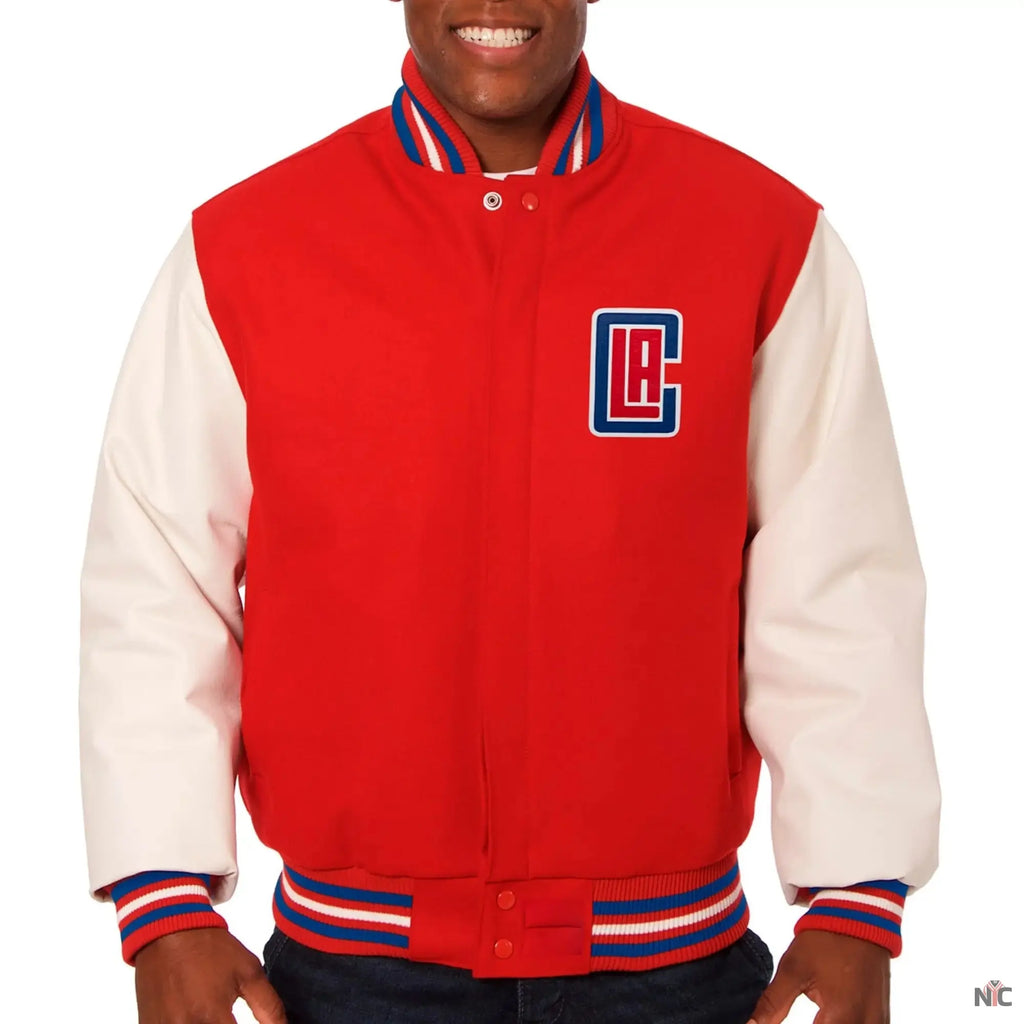 Los Angeles Clippers Wool & Leather Varsity Jacket NYC Jackets