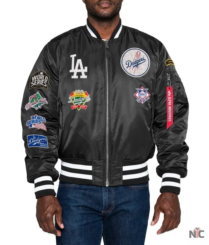 Los Angeles Dodgers Alpha Industries Ma-1 Bomber Jacket NYC Jackets