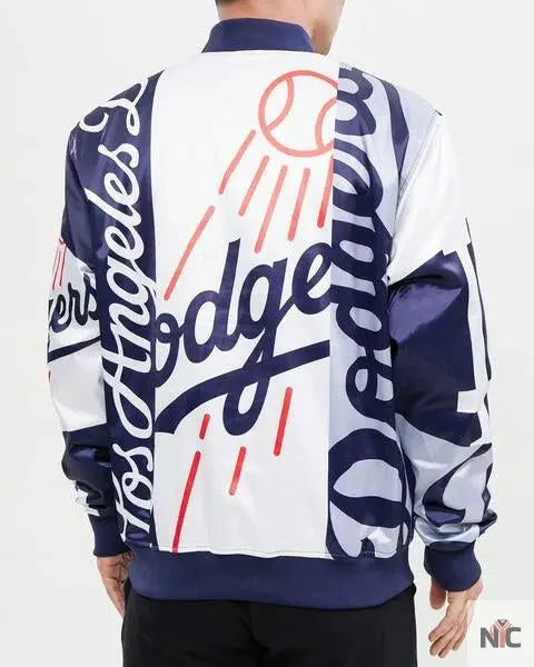 Los Angeles Dodgers Mashup Satin Varsity Jacket NYC Jackets