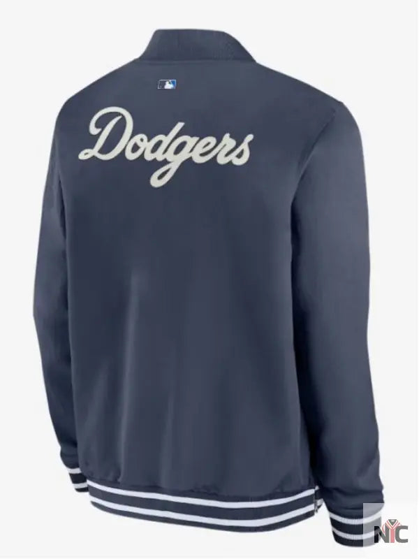 Los Angeles Dodgers Navy City Connect Bomber Jacket NYC Jackets