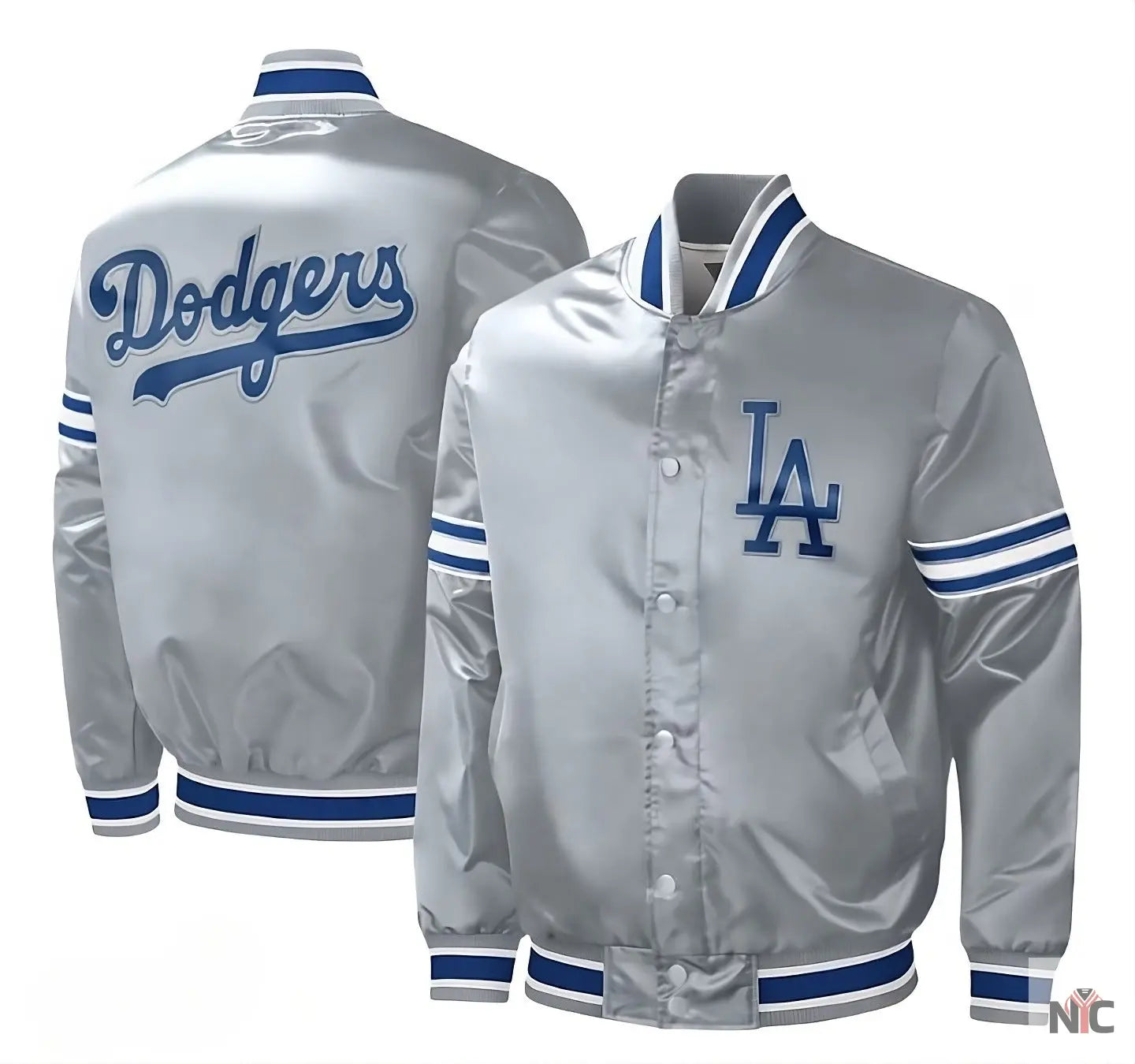 Los Angeles Dodgers Slider Gray Varsity Jacket NYC Jackets