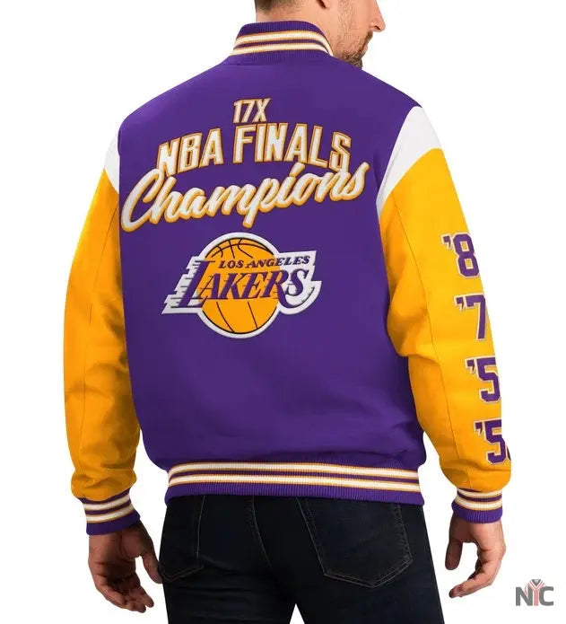 Los Angeles Lakers 17 Time Championship Varsity Jacket NYC Jackets