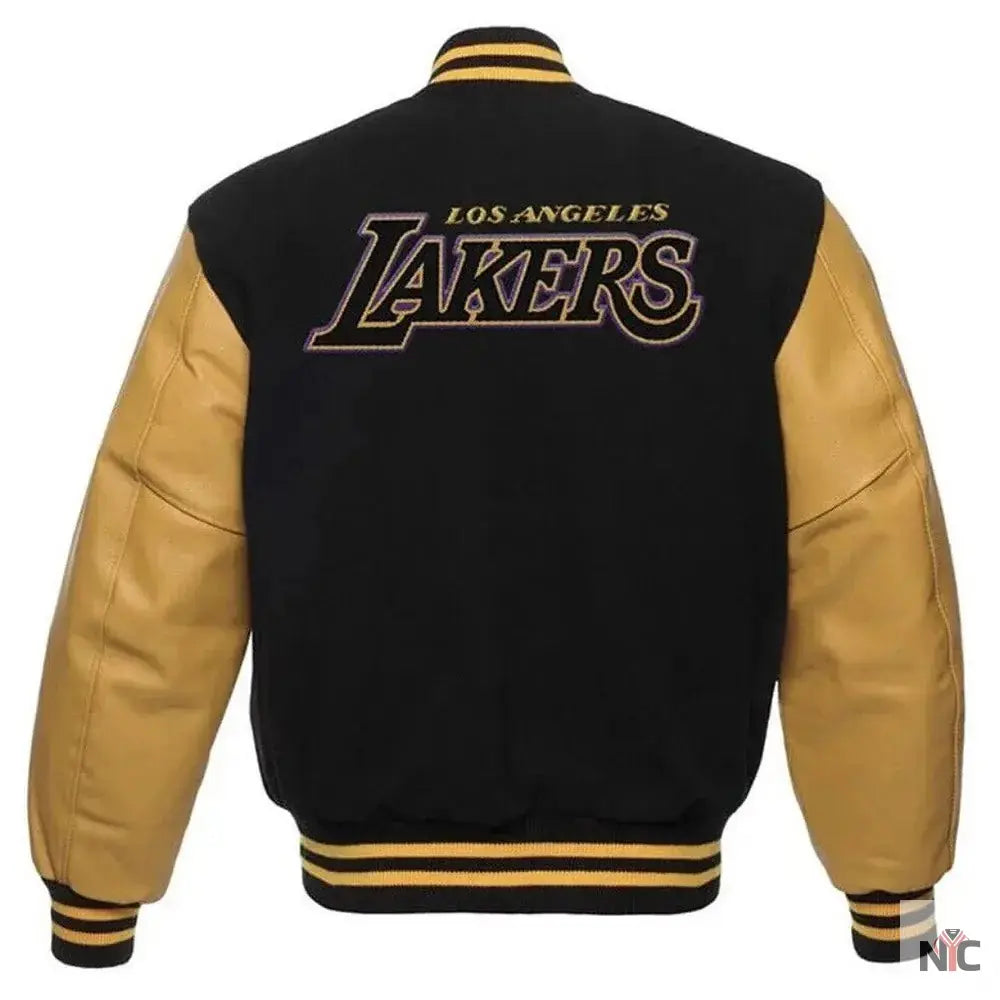 Los Angeles Lakers Black And Gold Varsity Jacket NYC Jackets
