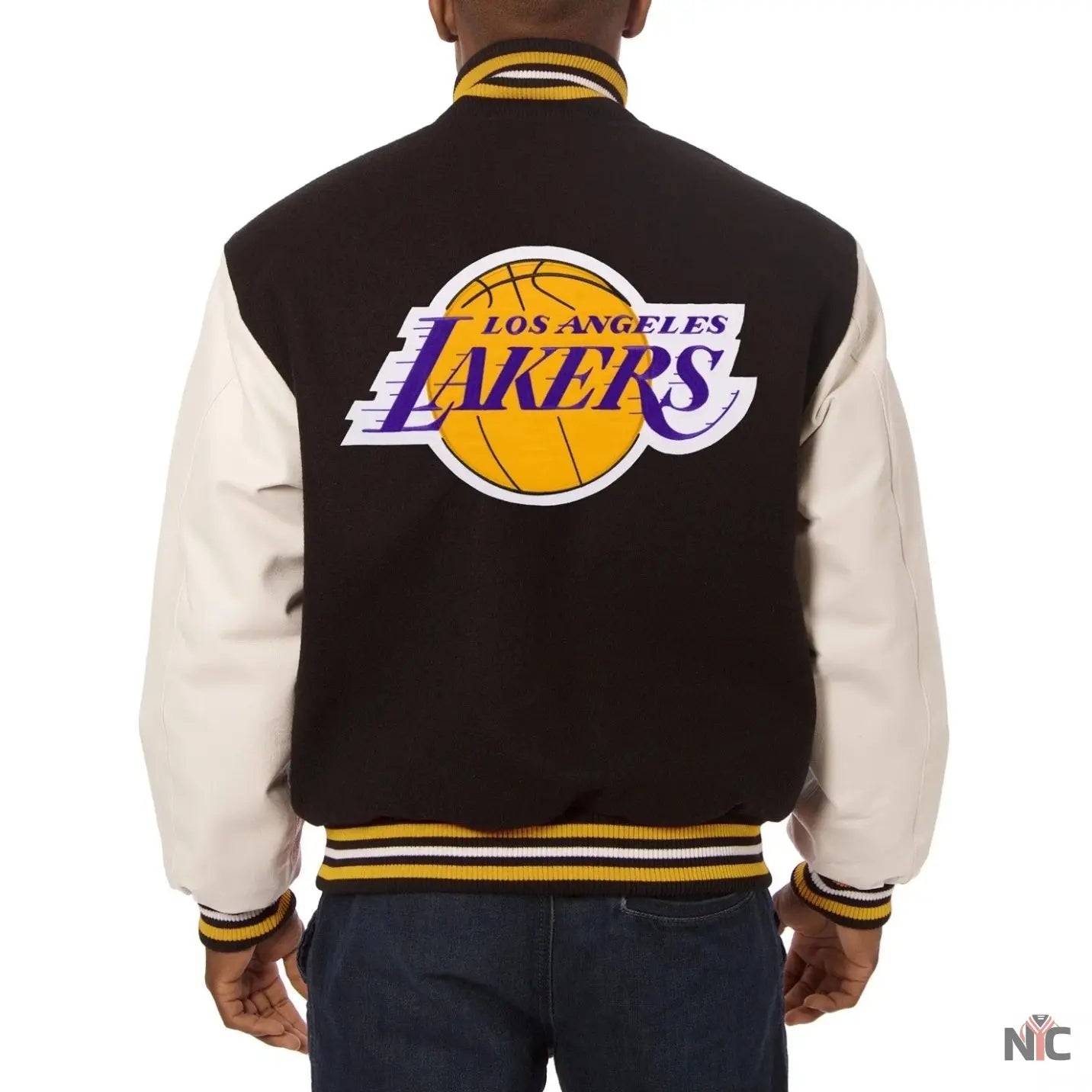 Los Angeles Lakers Domestic Wool And Leather Jacket NYC Jackets