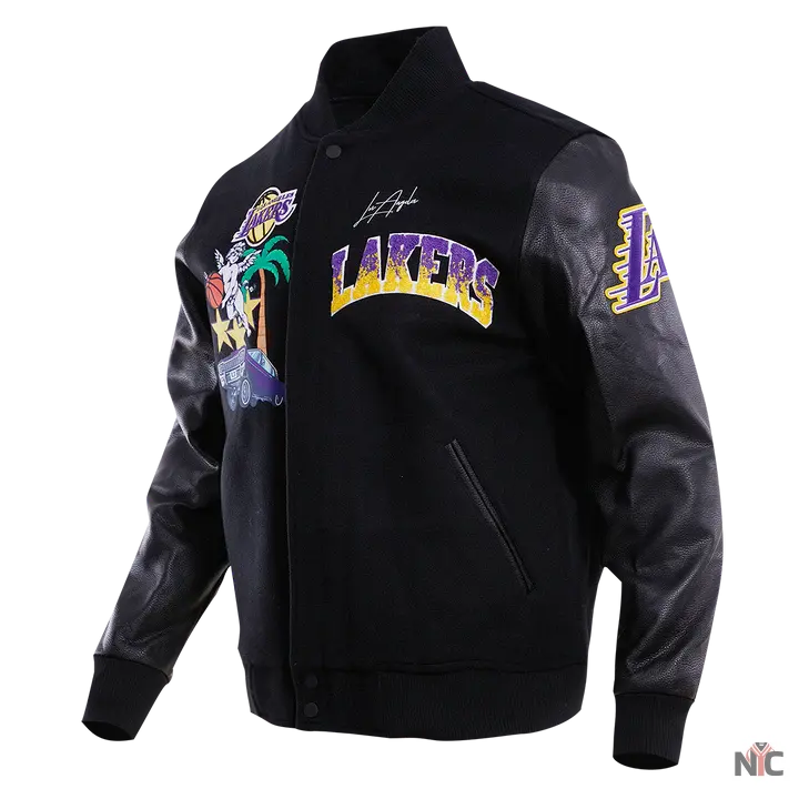 Los Angeles Lakers Gradient Logo Wool Varsity Jacket NYC Jackets