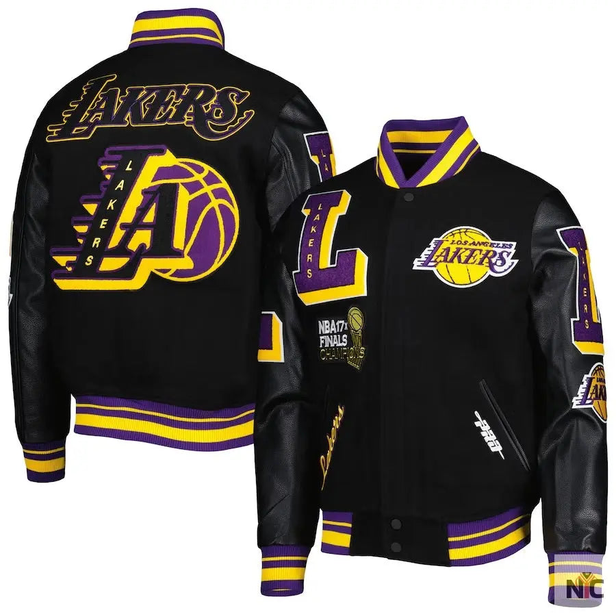 Los Angeles Lakers NBA Finals Champions Black Varsity Jacket NYC Jackets