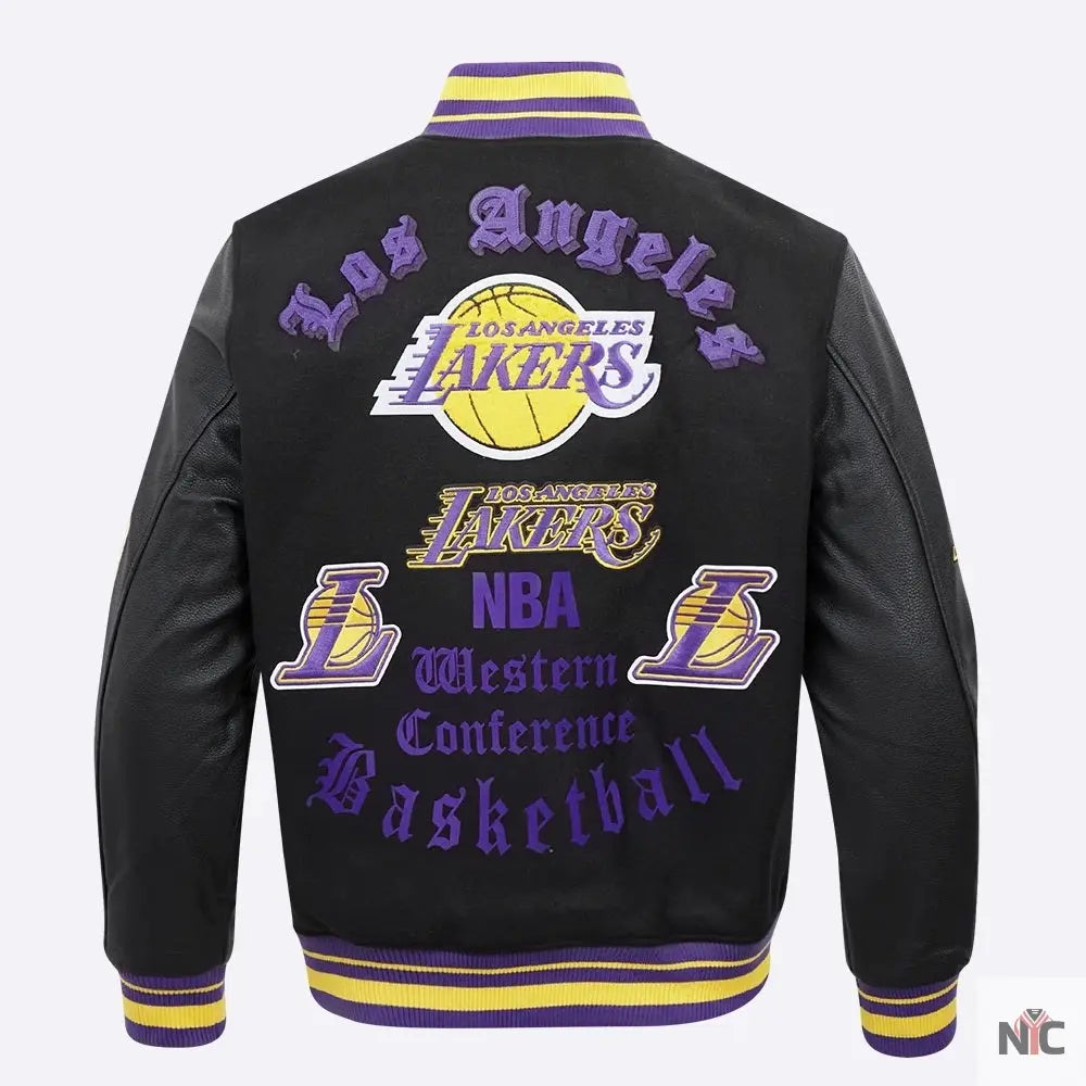 Los Angeles Lakers Old English Varsity Jacket NYC Jackets