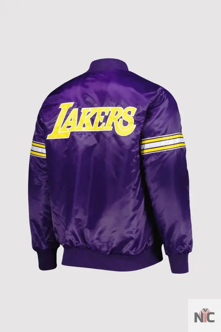 Los Angeles Lakers Pick & Roll Purple Varsity Jacket NYC Jackets
