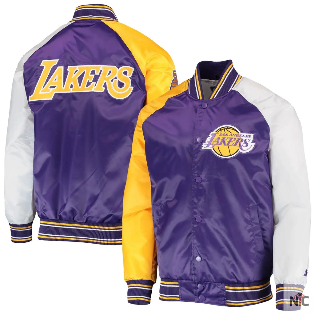 Los Angeles Lakers Reliever Multi Color Varsity Jacket NYC Jackets