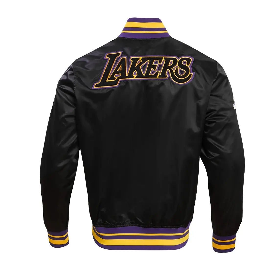 Los Angeles Lakers Retro Classic Rib Satin Varsity Jacket NYC Jackets