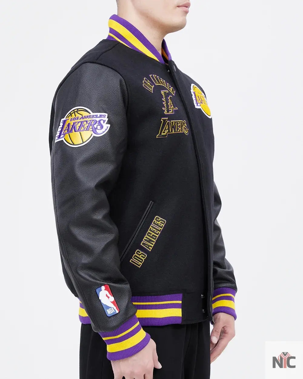 Los Angeles Lakers Retro Classic Rib Wool Varsity Jacket NYC Jackets