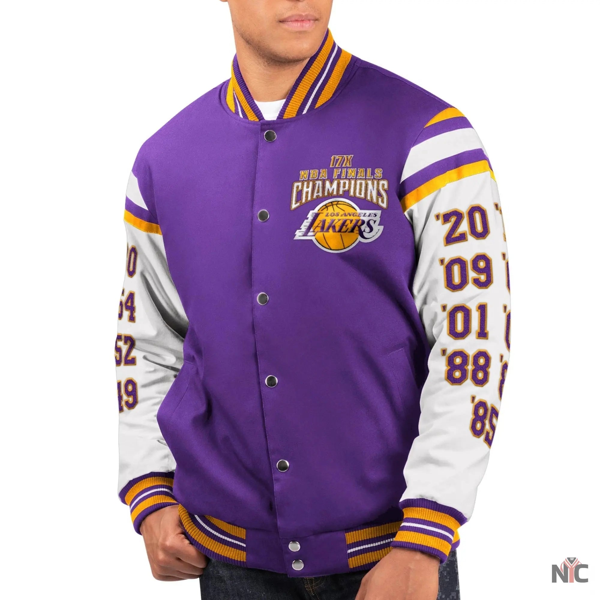 Los Angeles Lakers World Series Champions Purple & White Jacket NYC Jackets