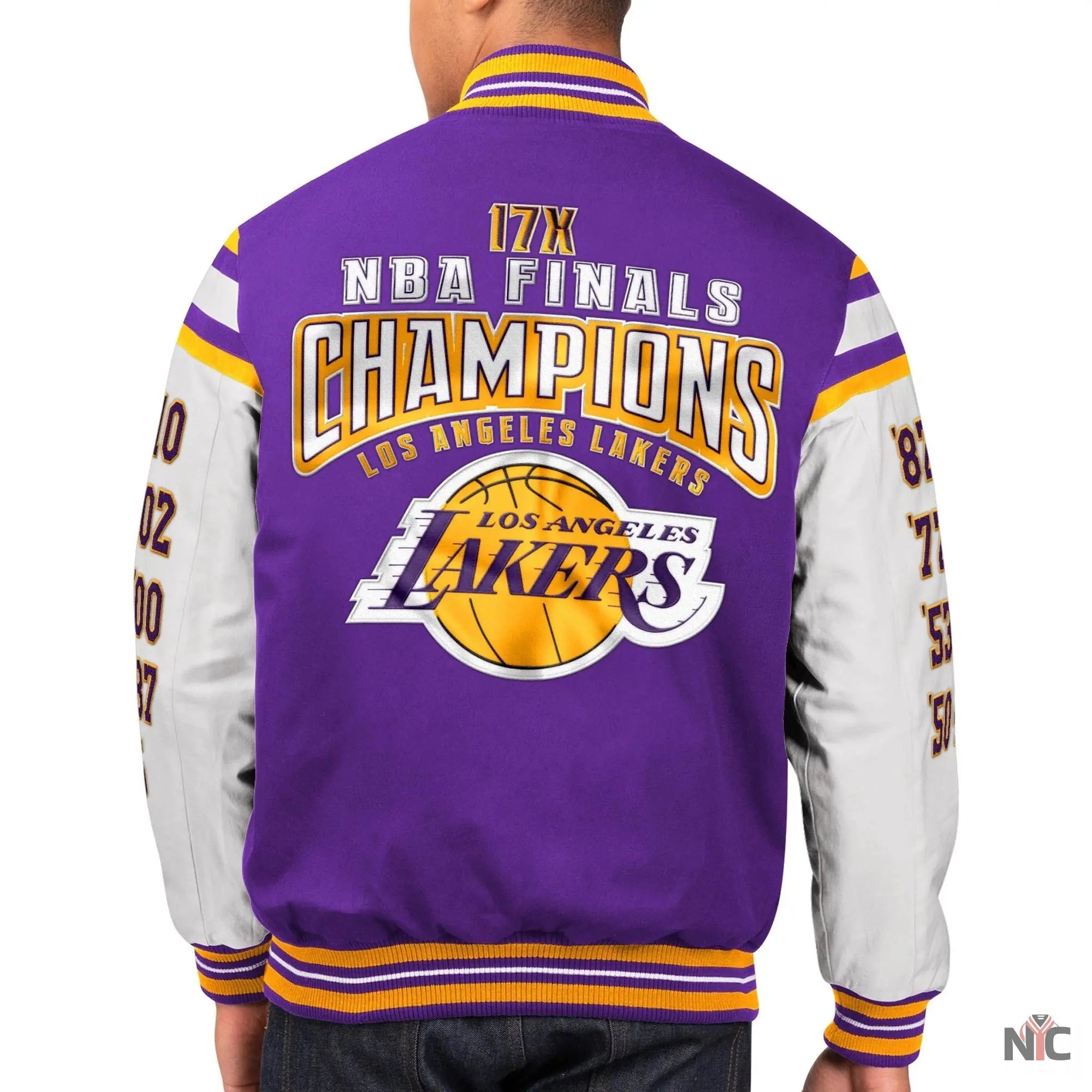 Los Angeles Lakers World Series Champions Purple & White Jacket NYC Jackets