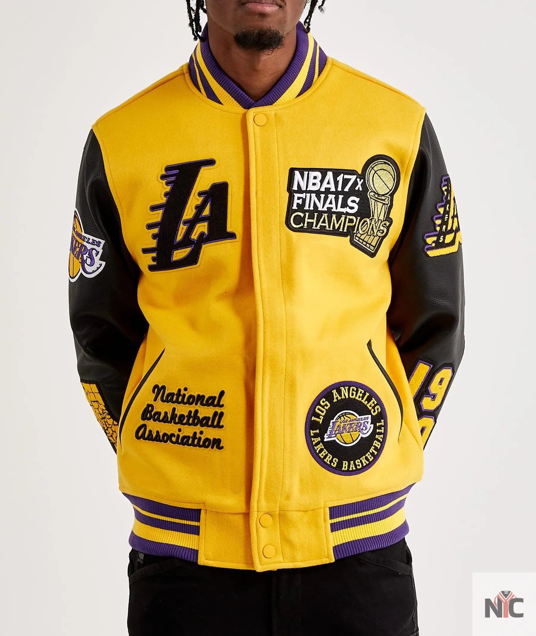 Los Angeles Lakers Yellow Varsity Jacket NYC Jackets