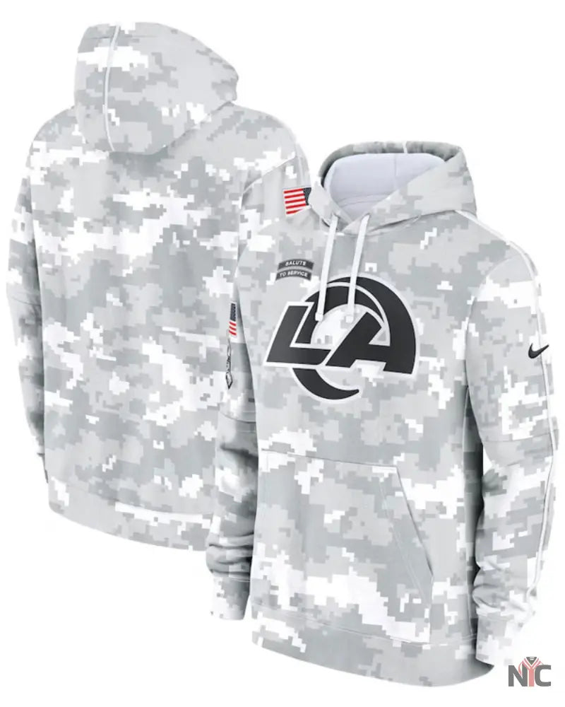 Los Angeles Rams Salute To Service Camo 2024 Hoodie NYC Jackets