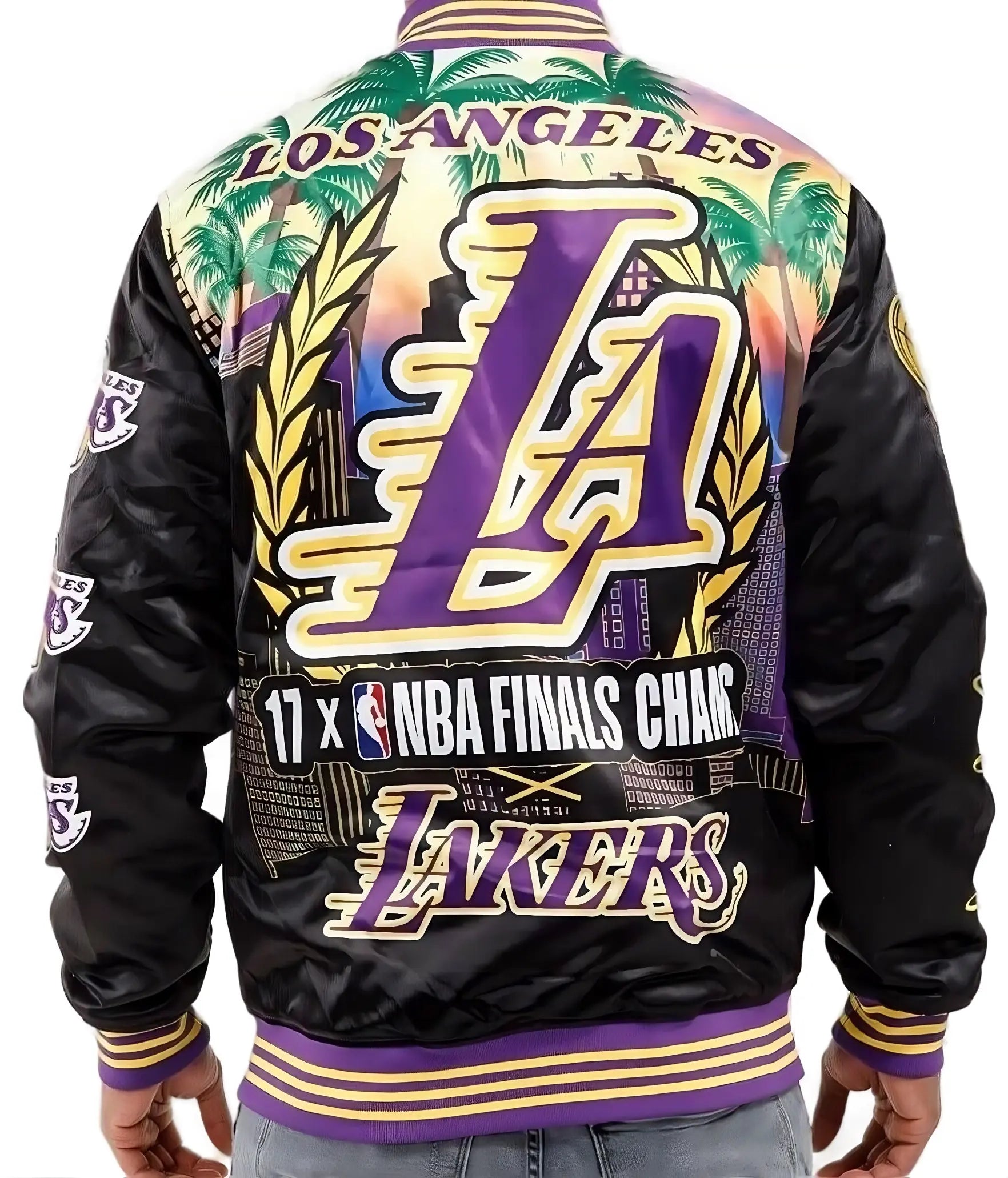 Los Angeles Lakers Black Championship Satin Jacket