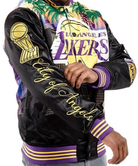 Los Angeles Lakers Black Championship Satin Jacket