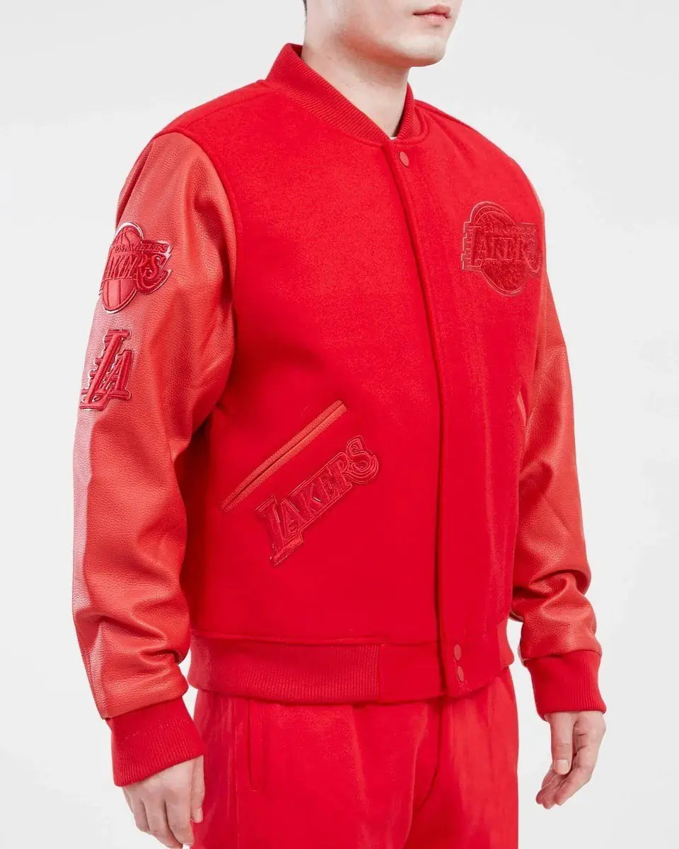 Los Angeles Lakers Classic Triple Red Varsity Jacket