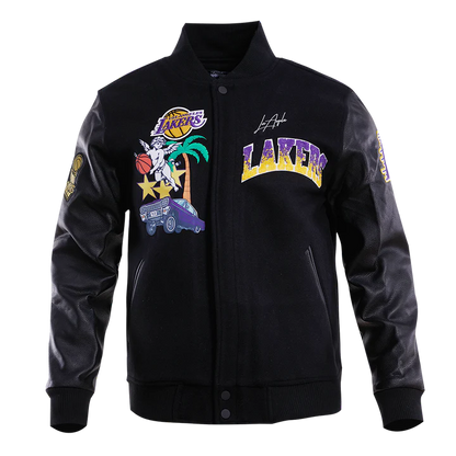 Los Angeles Lakers Gradient Logo Wool Varsity Jacket