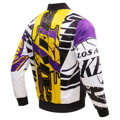 Los Angeles Lakers Mashup Satin Varsity Jacket
