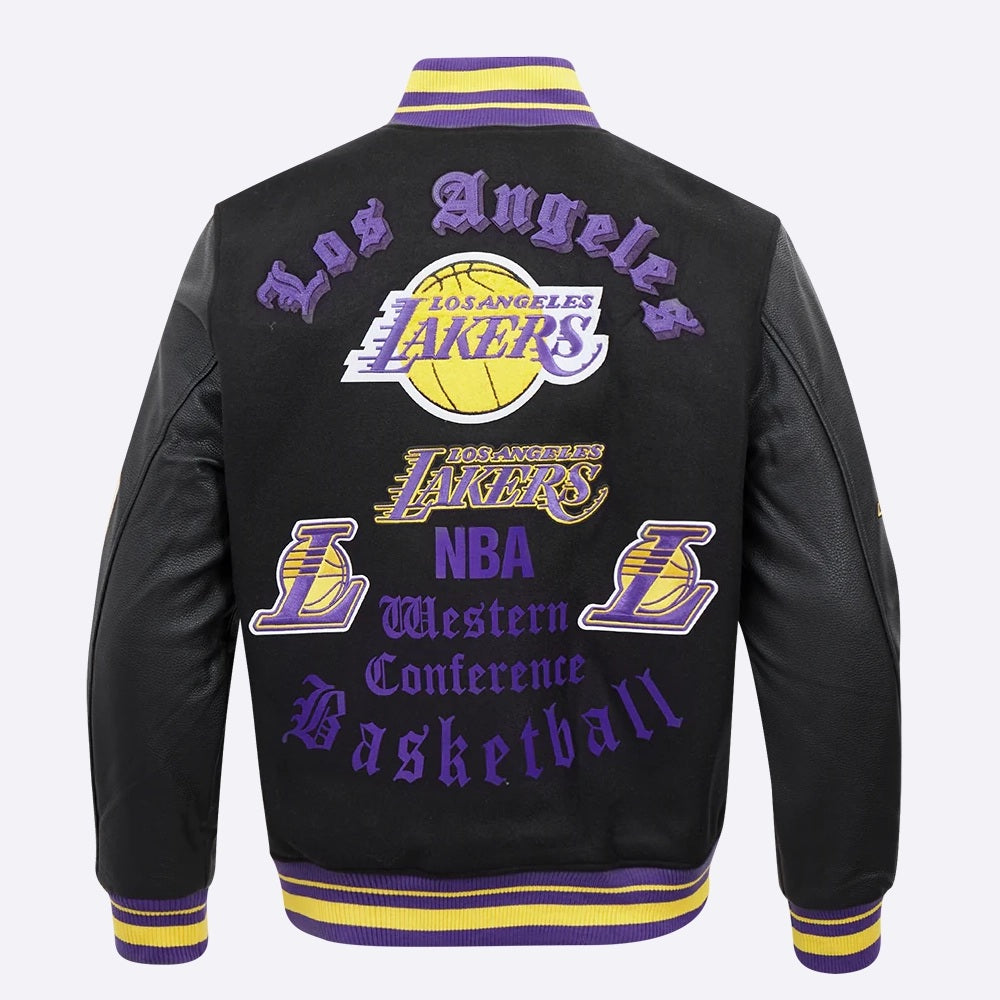 Los Angeles Lakers Old English Varsity Jacket