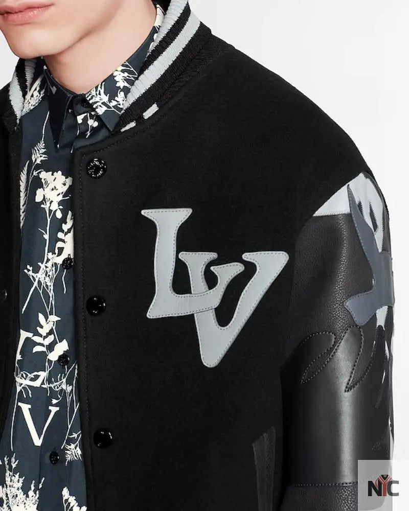 Louis Vuitton Chains Camo Varsity Jacket NYC Jackets