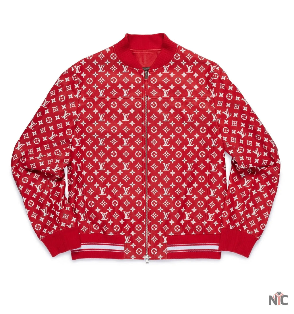 Louis Vuitton Supreme LV Baseball Varsity Jacket NYC Jackets